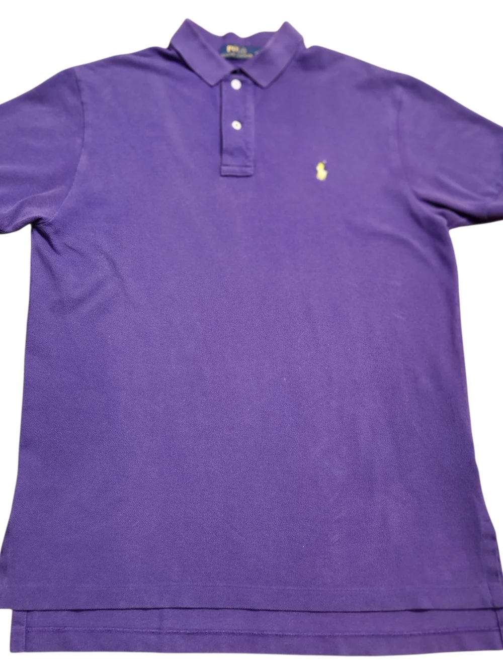 Polo Ralph Lauren Men's Size Medium Purple Polo Shirt Yellow Pony Golf Preppy